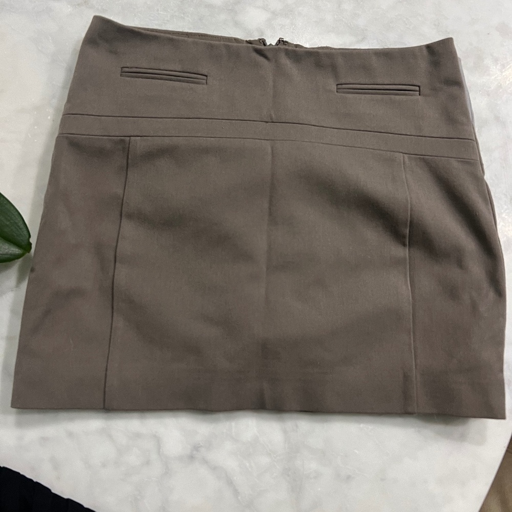 Taupe express mini skirt